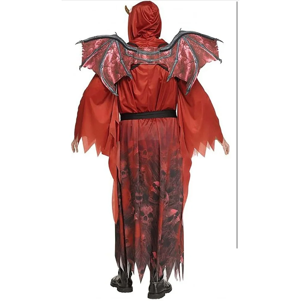 Winged Demon Costume Halloween‎ Scary Kids Medium Size 8-10 NEW
